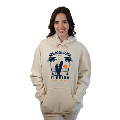 Okaloosa Island Hoodie Women  with Summer Paradaise Front Design Style 252