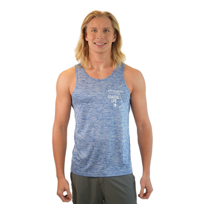 Marco Island Coastal Life Mens Tank Dry Fit 30upf Sun Protection Style 14850