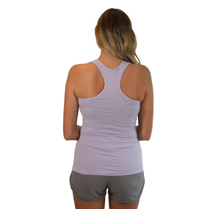 Marco Island Women Racerback Tank with Wish you Here Here Design Color Lavander Style 349