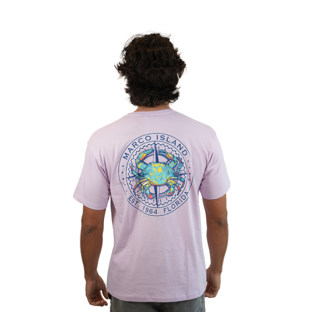 Marco Island Crab Combed/Cotton Unisex Purple Ice  T-Shirt Style Cc1000