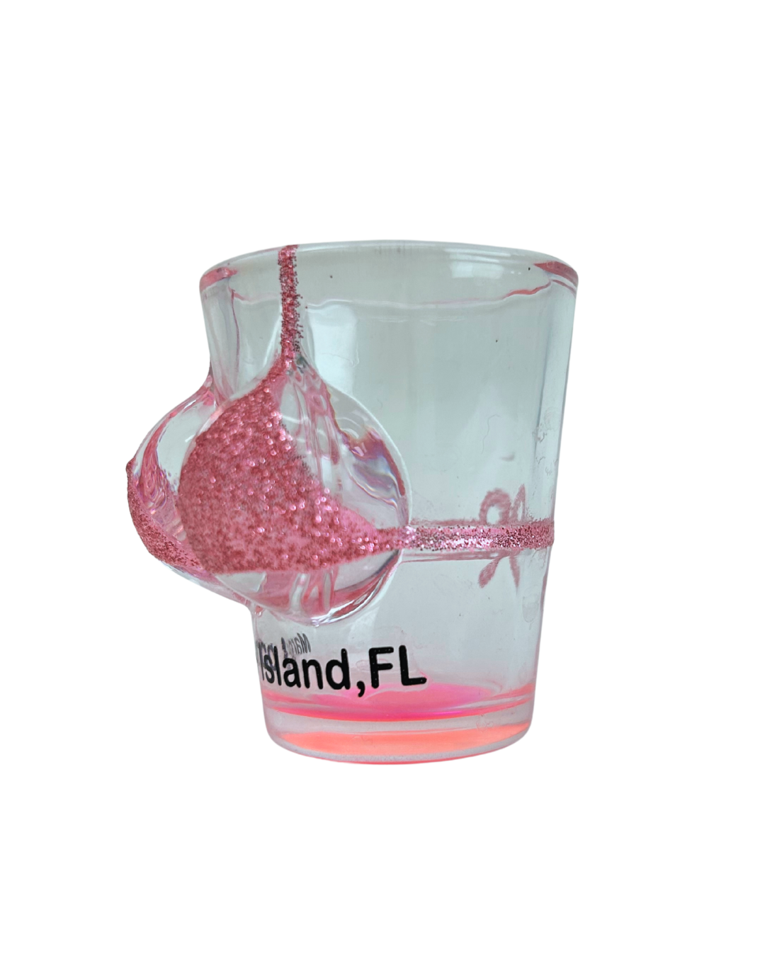 Marco Island Bikini Bust Flamingo 3d Shot Glass souvenirs alvinsisland.com