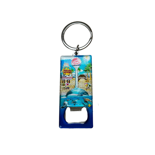 Pensacola Beach, Fl. Metal KeyChain