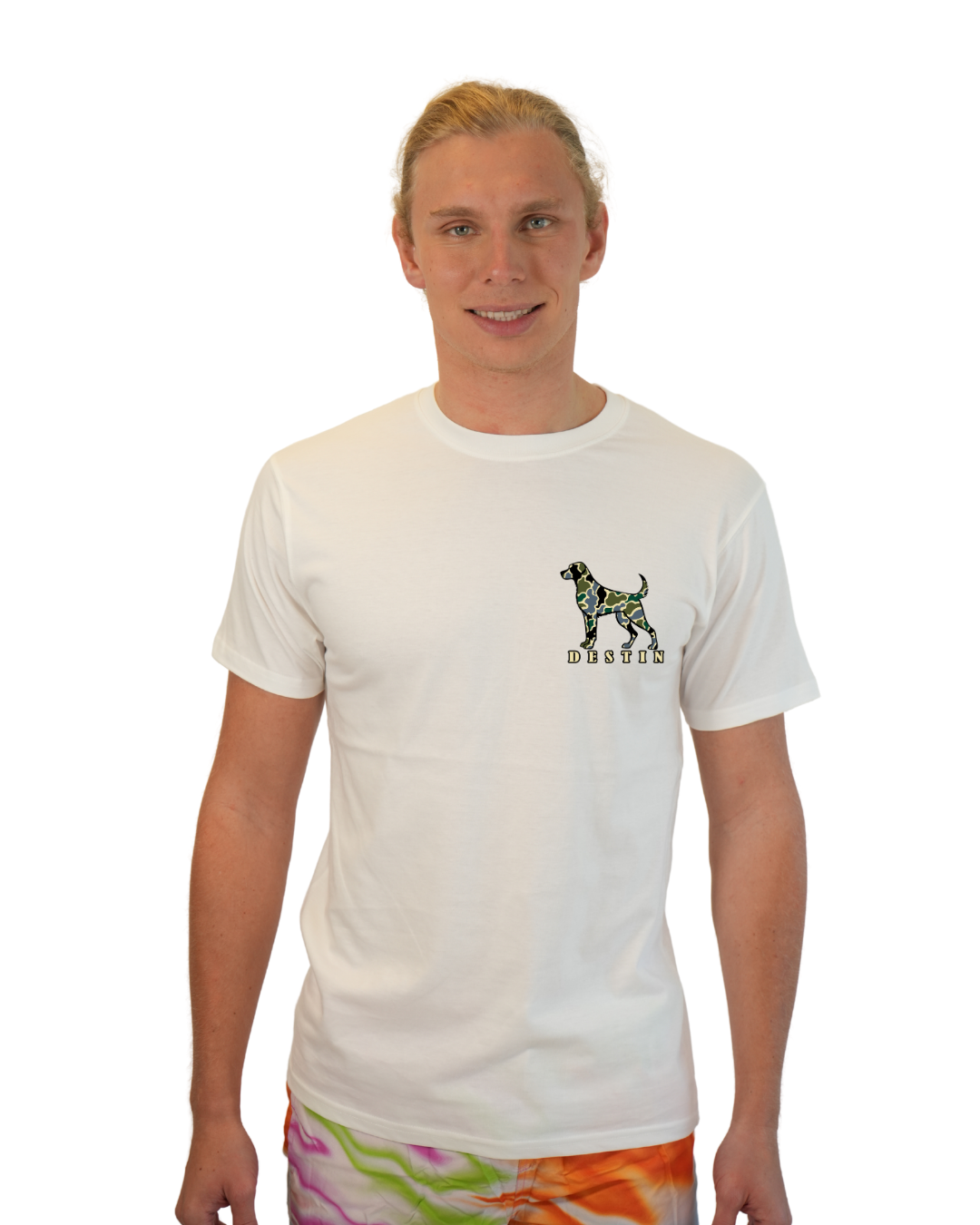Destin Dog Men T-Shirt Camouflage Edition T-SHIRT alvinsisland.com White S