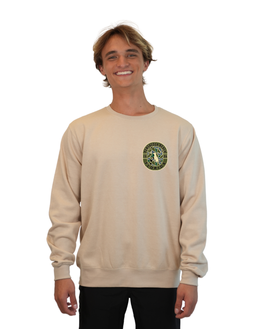 Pensacola Beach Dog 1984 Men  Crewneck – Camouflage Edition
