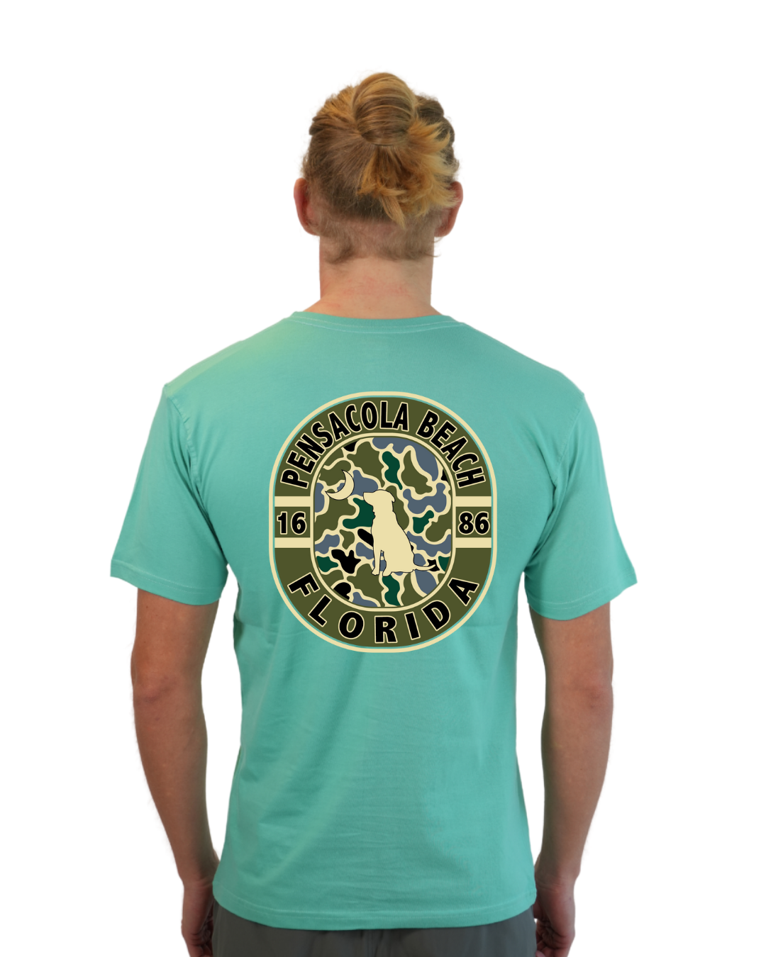 Pensacola Beach Dog 1984 T-Shirt Camouflage Edition