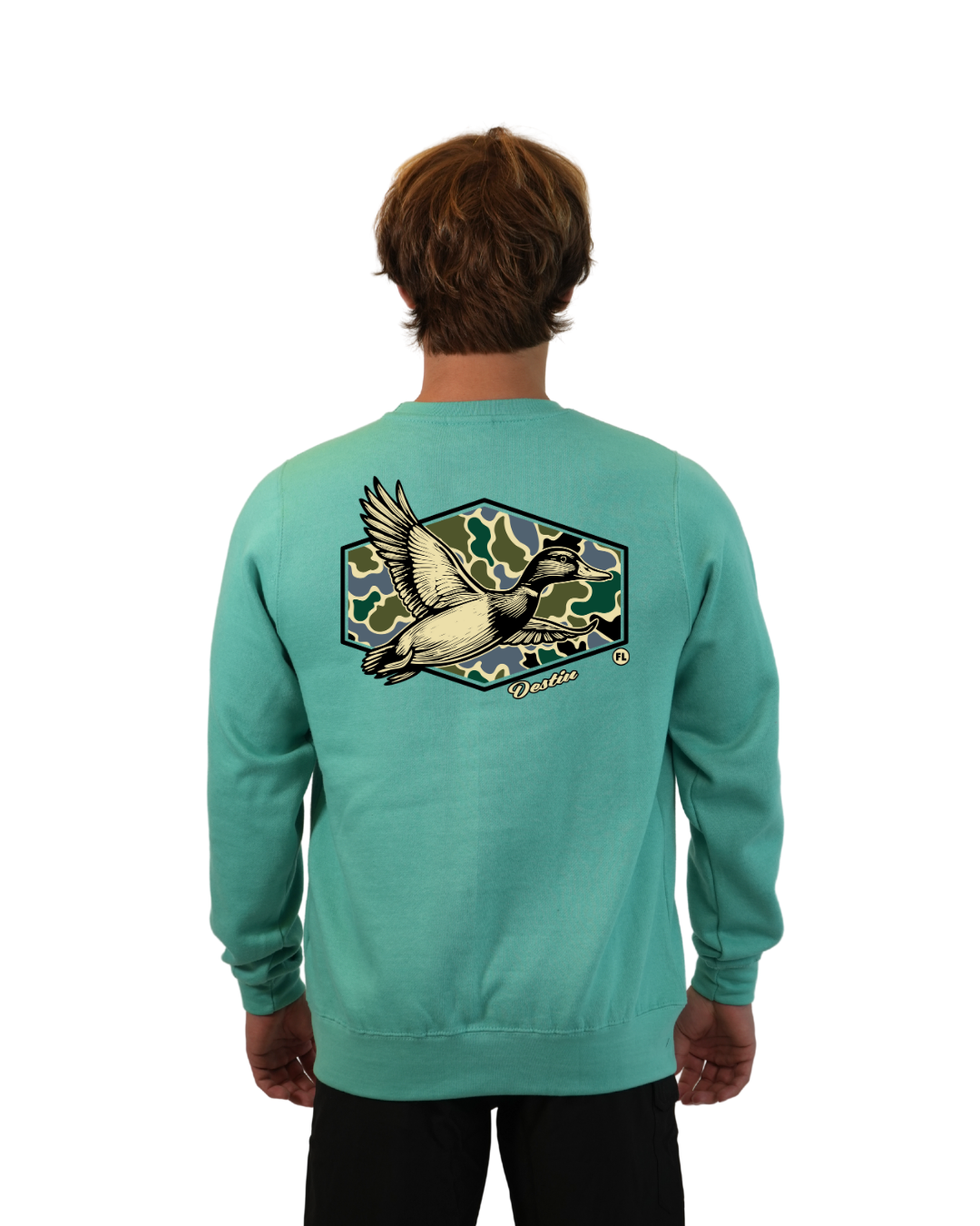Destin Duck Crewneck – Camouflage Edition crewneck alvinsisland.com