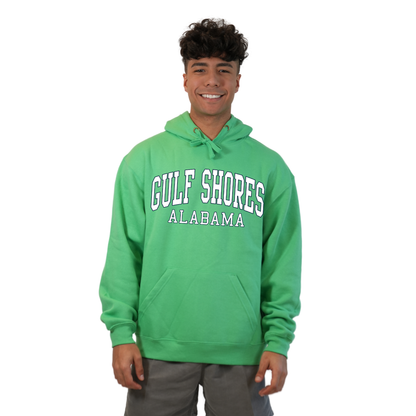 Gulf Shores Alabama Pullover Hoodie Men with Big Front Letters Design Style 252