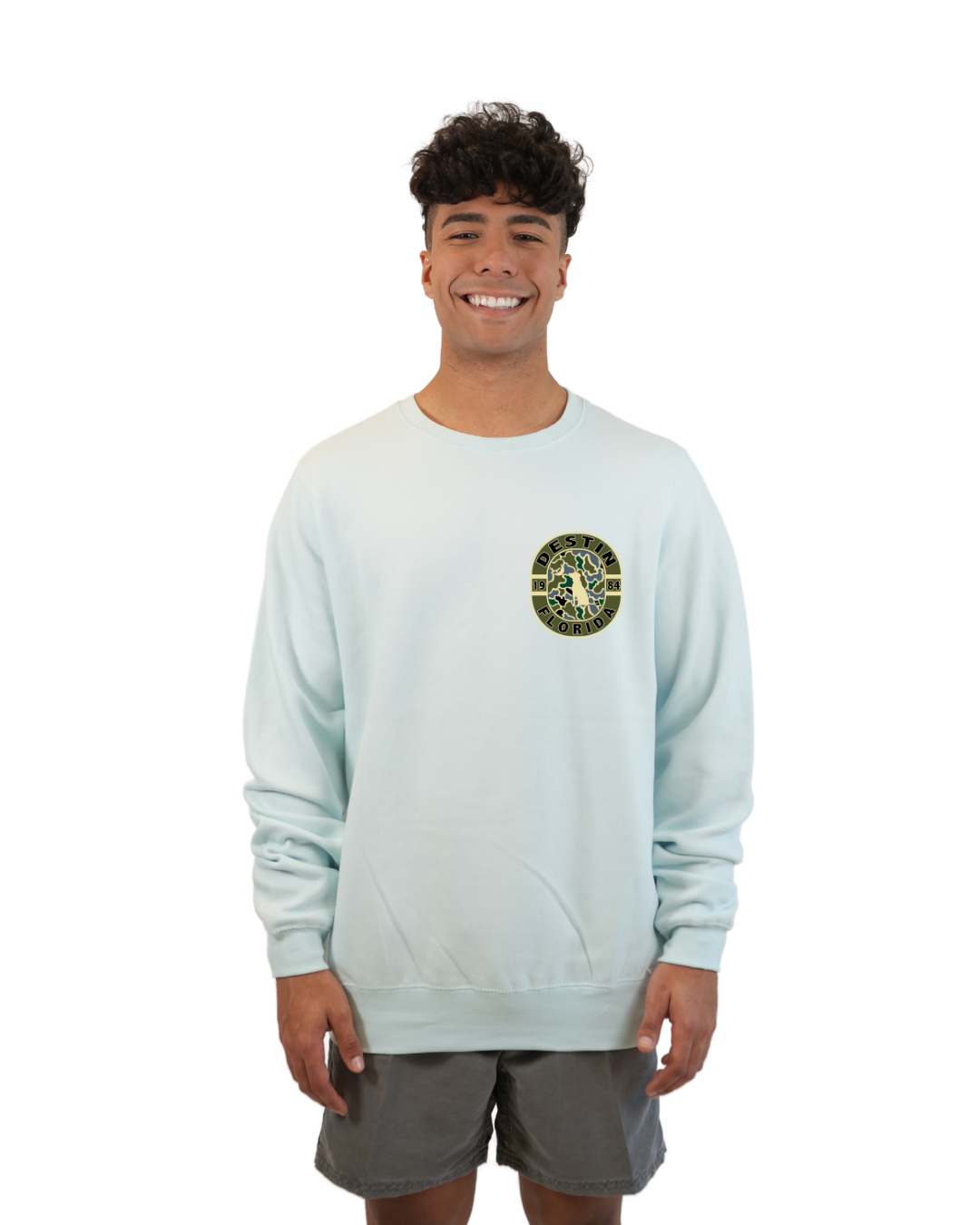 Destin Dog 1984 Men  Crewneck – Camouflage Edition