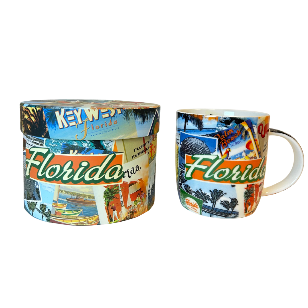 Florida Porcelain Mug In Round Box