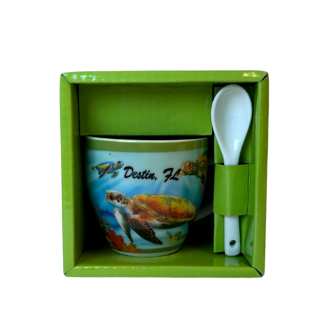 Destin Trutle Design Espresso Mug With Spoon