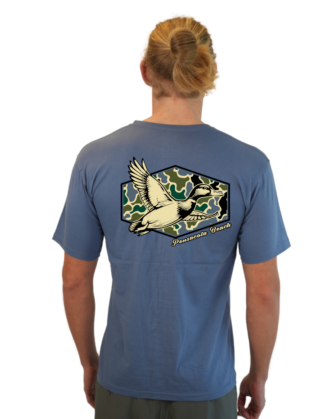 Pensacola Beach Duck Men T-Shirt Camouflage Edition