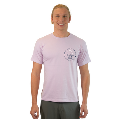 Destin Florida Combed Cotton Men T-Shirt with a Front Pocket Design and back "Living in Salty Paradise" Design Style CC1000