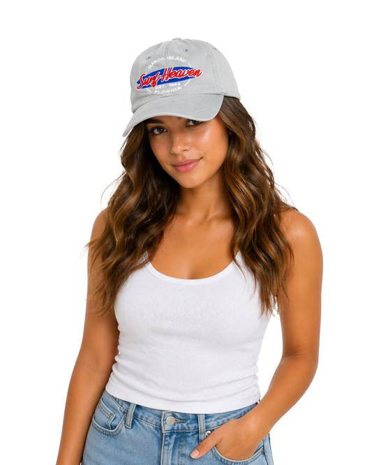 Marco Island, Fl Surf Heaven Embroidered Adjustable Cap CAP alvinsisland.com Gray One size