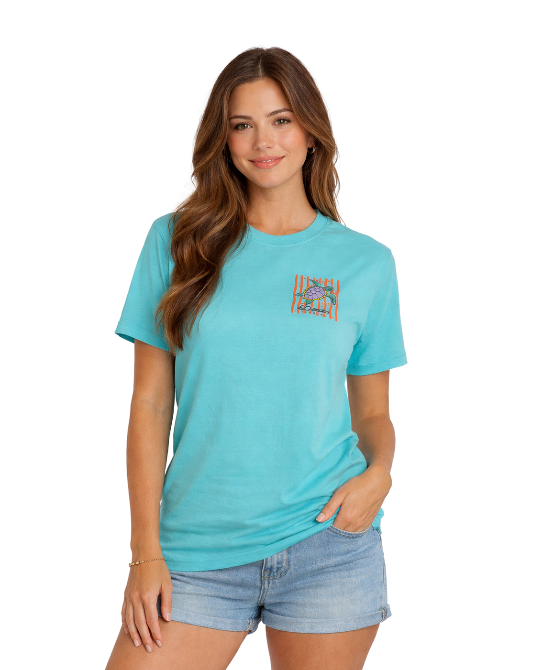 Destin, Fl Turtle Stripes Design Women’s T-Shirt T-SHIRT alvinsisland.com S Laggon
