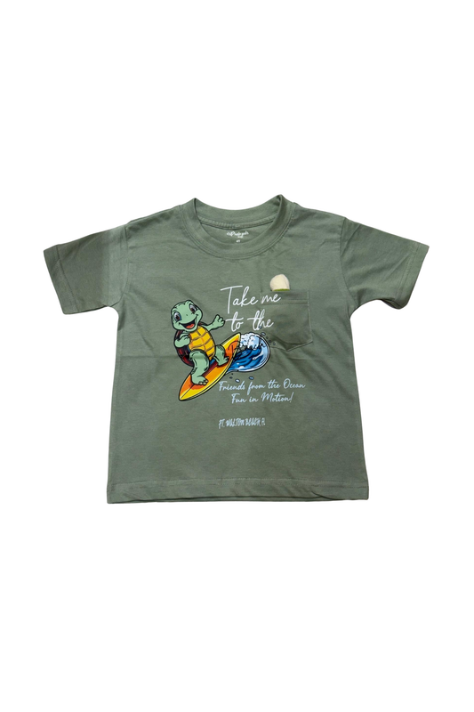 Ft. Walton T-Shirt Kids w/Print w/Plush Toy Pocket