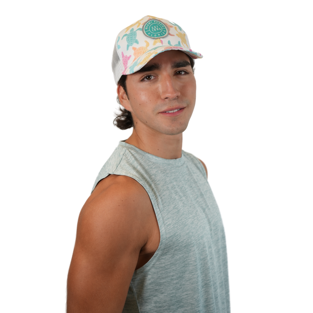 Miami Mesh Turtle Cap White Adjustable Style CHB3020