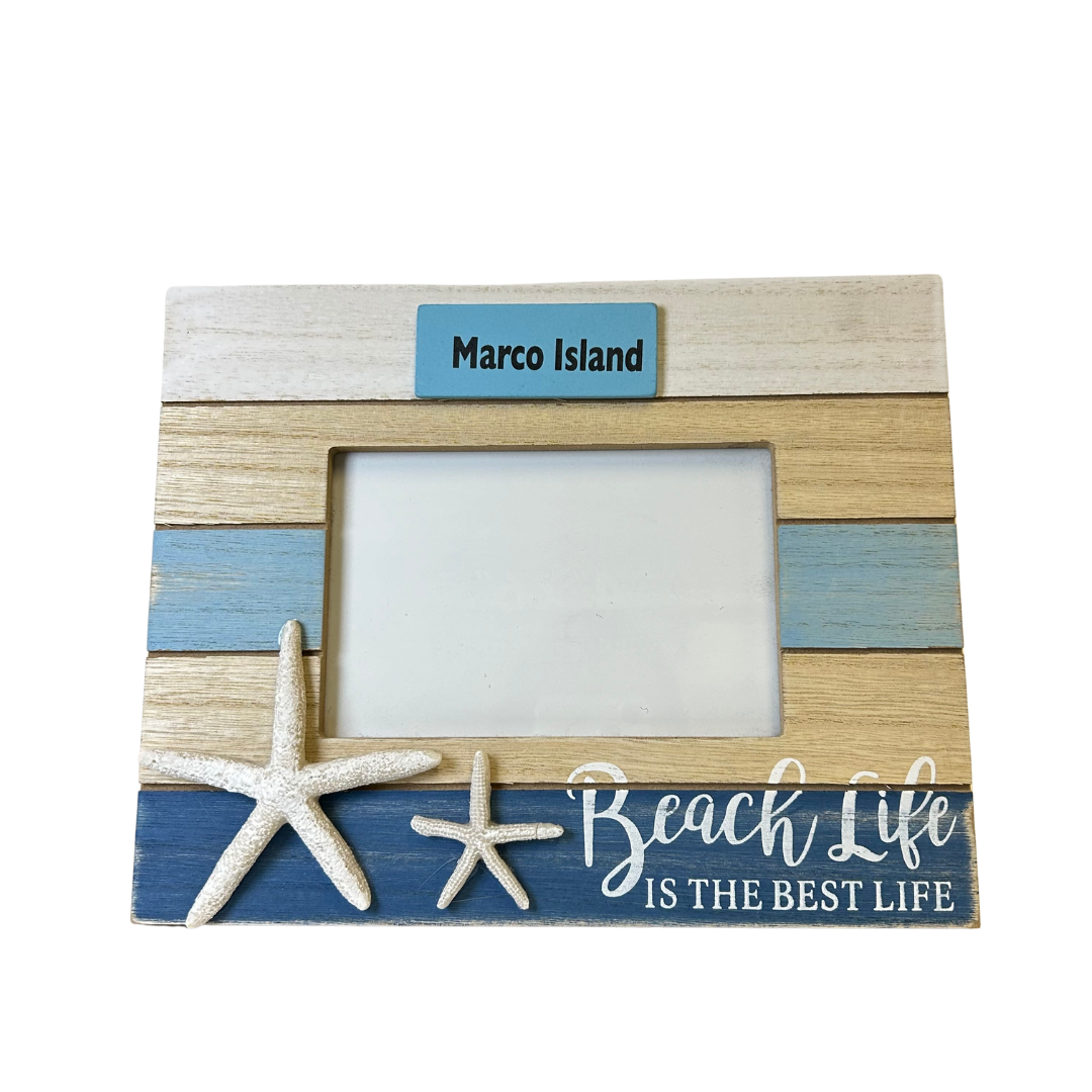 Marco Island Frame Decor White/Beige Color 4*6