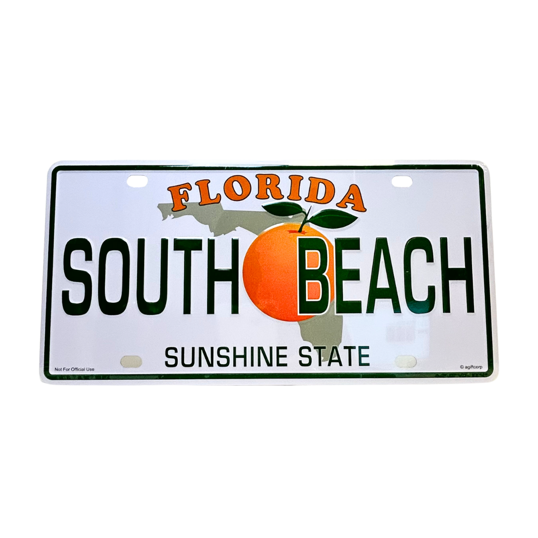 South Beach License Plate Souvenir