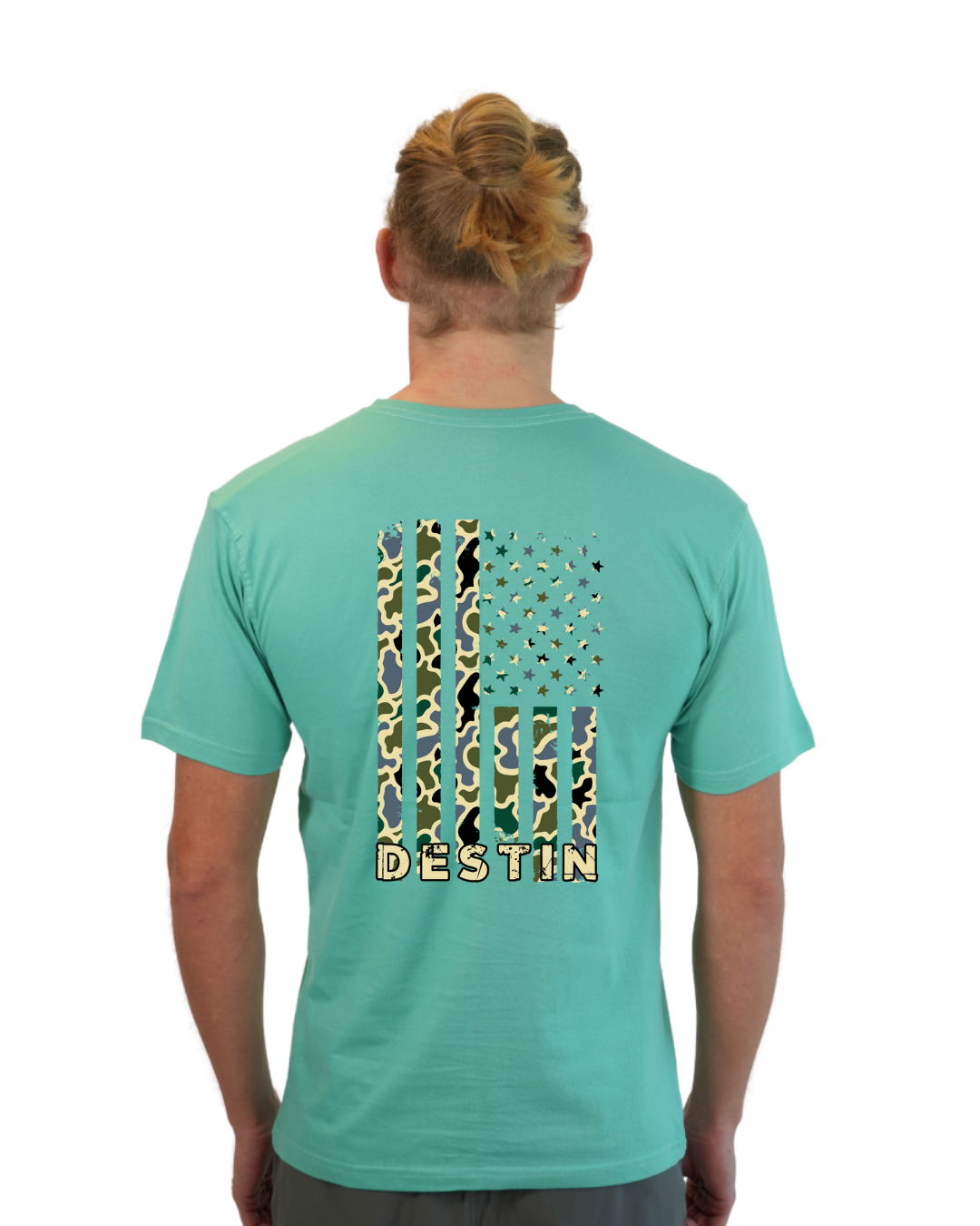 Destin American Flag Men T-Shirt – Camouflage Edition T-SHIRT alvinsisland.com