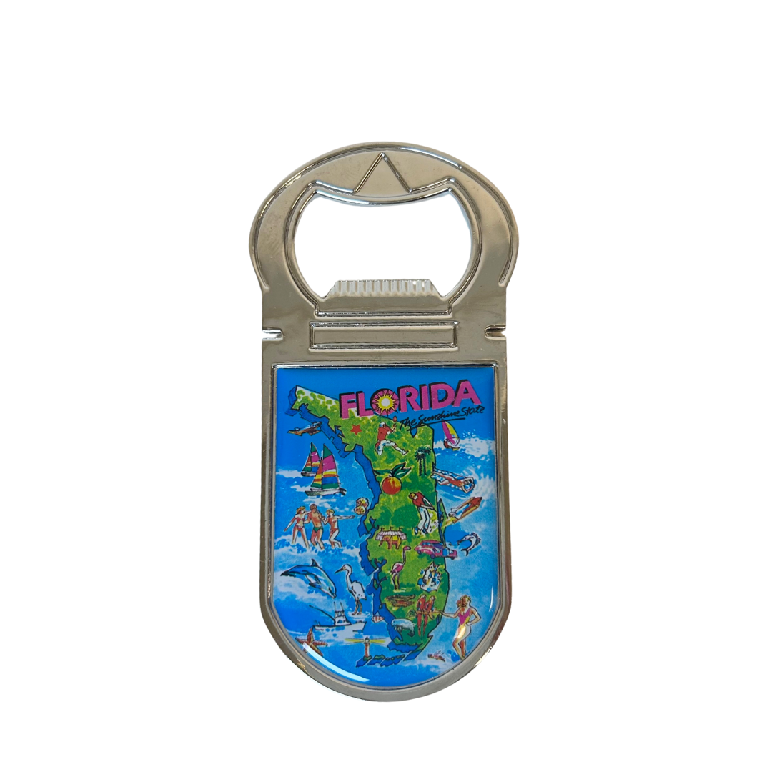 Florida Map Style Opener Magnet