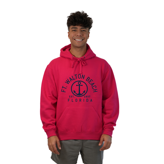 Ft. Walton Beach Pullover Hoodie Men with a Nautical Design Style 252