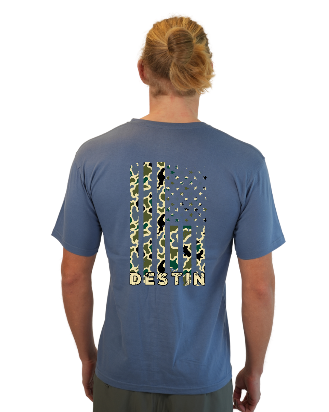 Destin American Flag Men T-Shirt – Camouflage Edition T-SHIRT alvinsisland.com