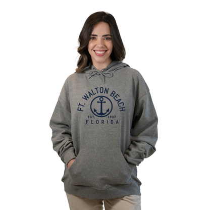 Ft. Walton Beach Pullover Hoodie Women with a Nautical Design Style 252