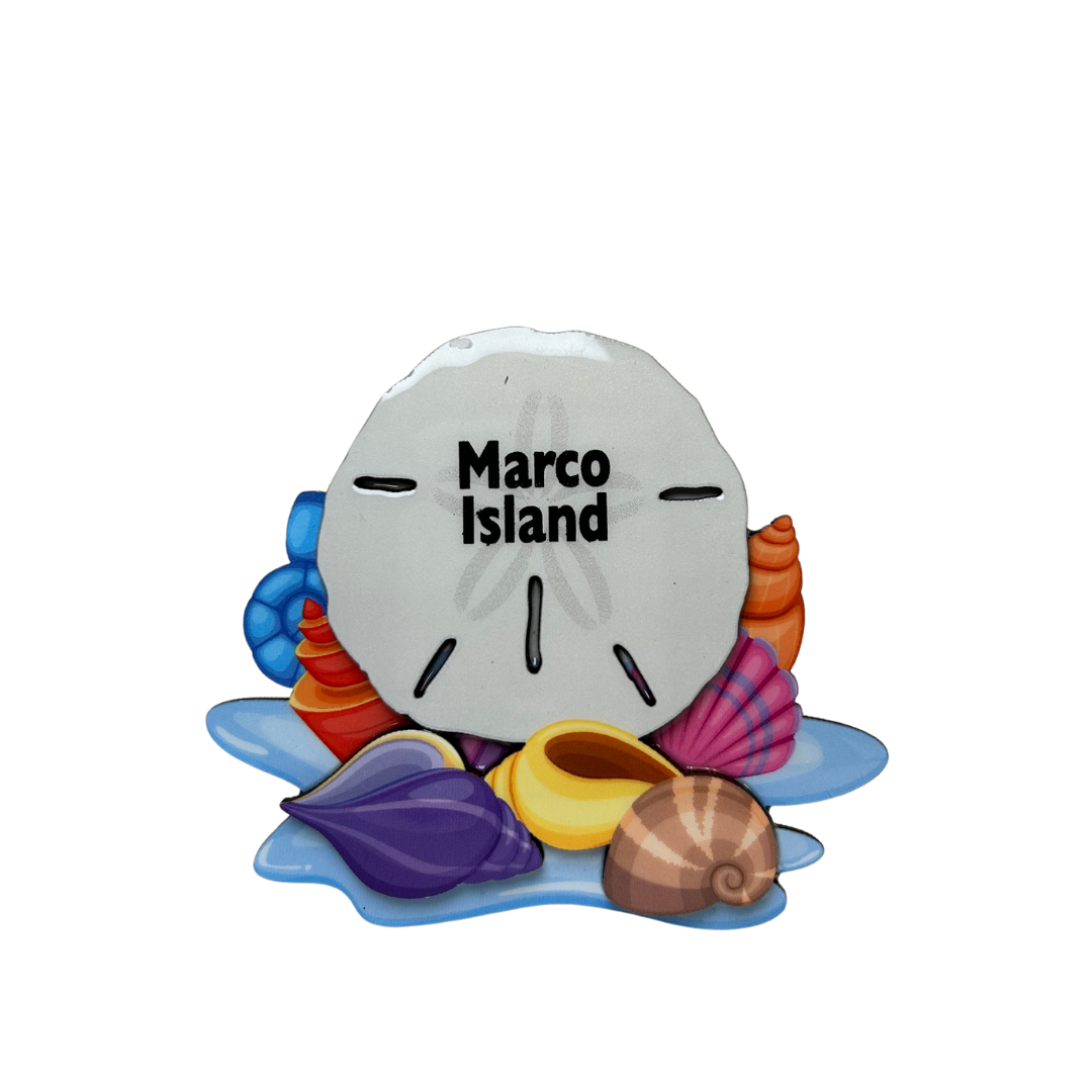 Marco Island Shells Colorfull Magnet