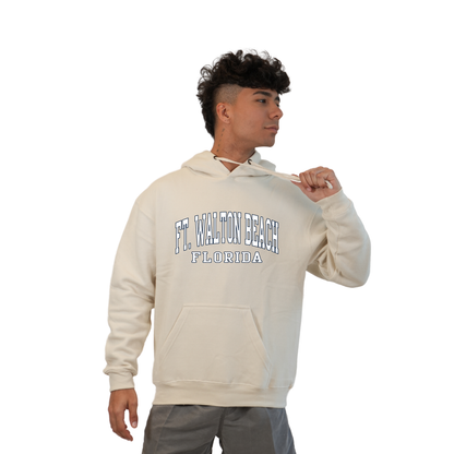 Ft. Walton Beach Pullover Hoodie Men with a City Name White design Style 252