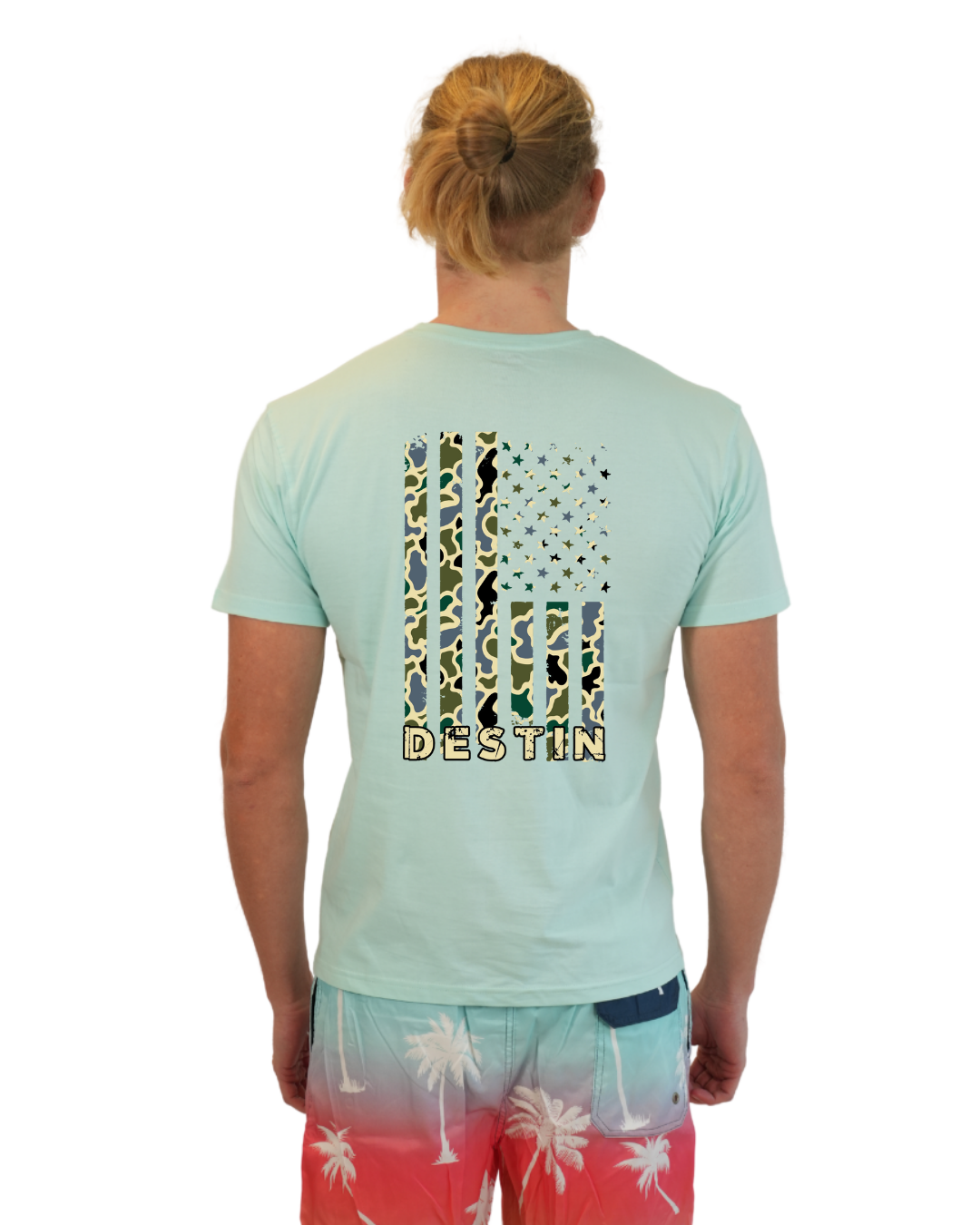 Destin American Flag Men T-Shirt – Camouflage Edition T-SHIRT alvinsisland.com