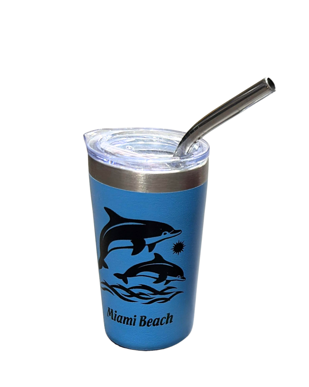 Miami Ss 3oz.Mini/Tumbler 5ast With Straw souvenirs alvinsisland.com