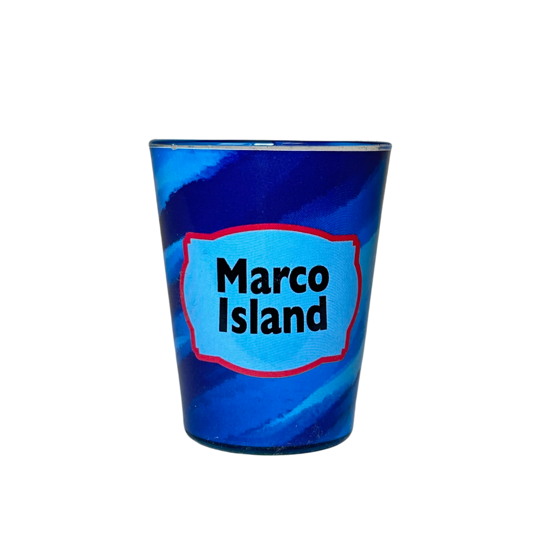 Marco Island  Shots Color Blue Glass