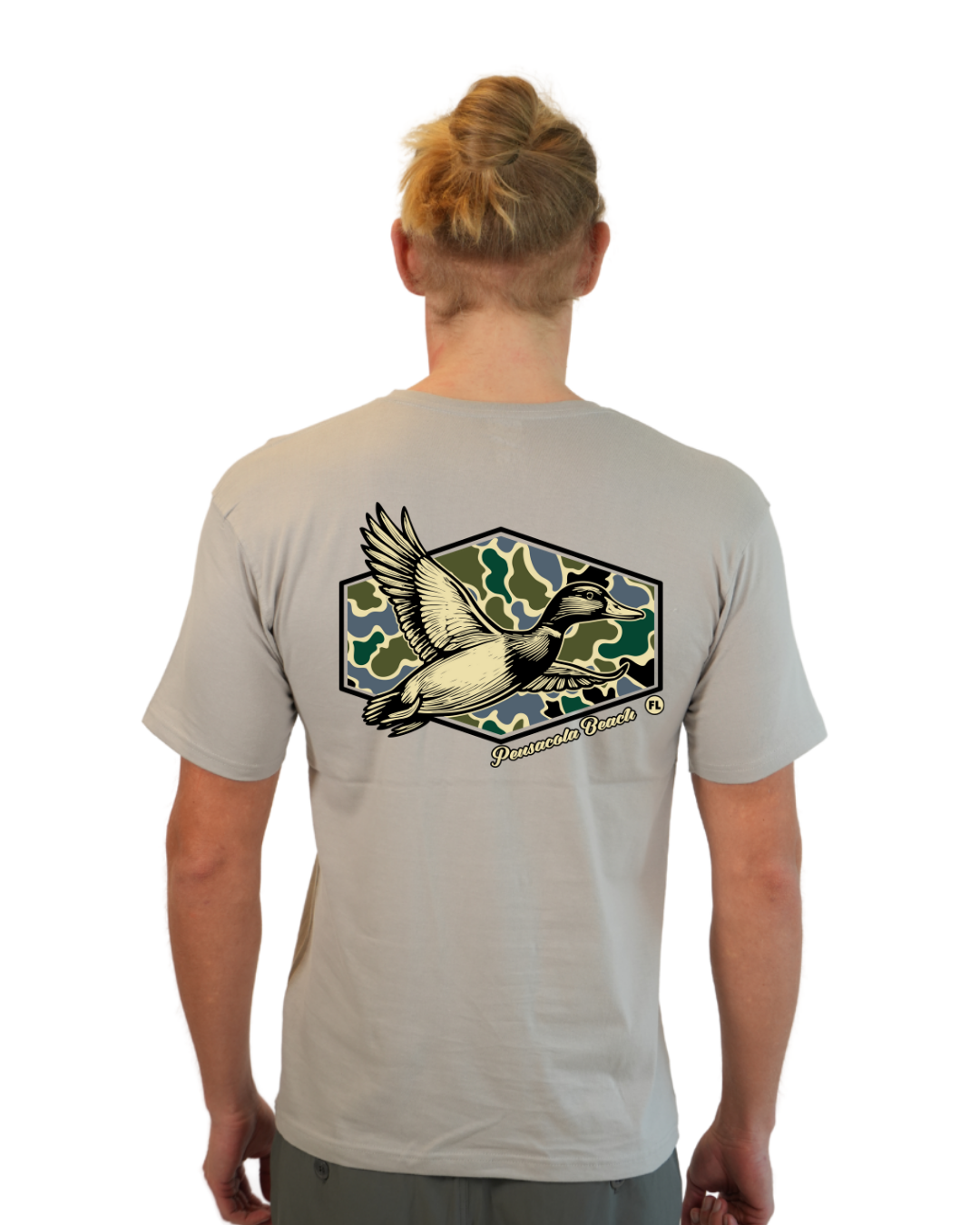 Pensacola Beach Duck Men T-Shirt Camouflage Edition
