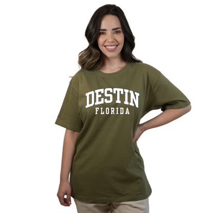 Destin Florida Combed Cotton Women T-Shirt with a Front Destin Design Style CC1000