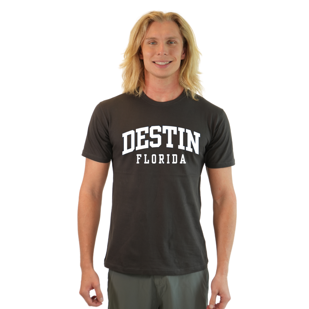Destin Florida Combed Cotton Men T-Shirt with a Front Destin Design Style CC1000