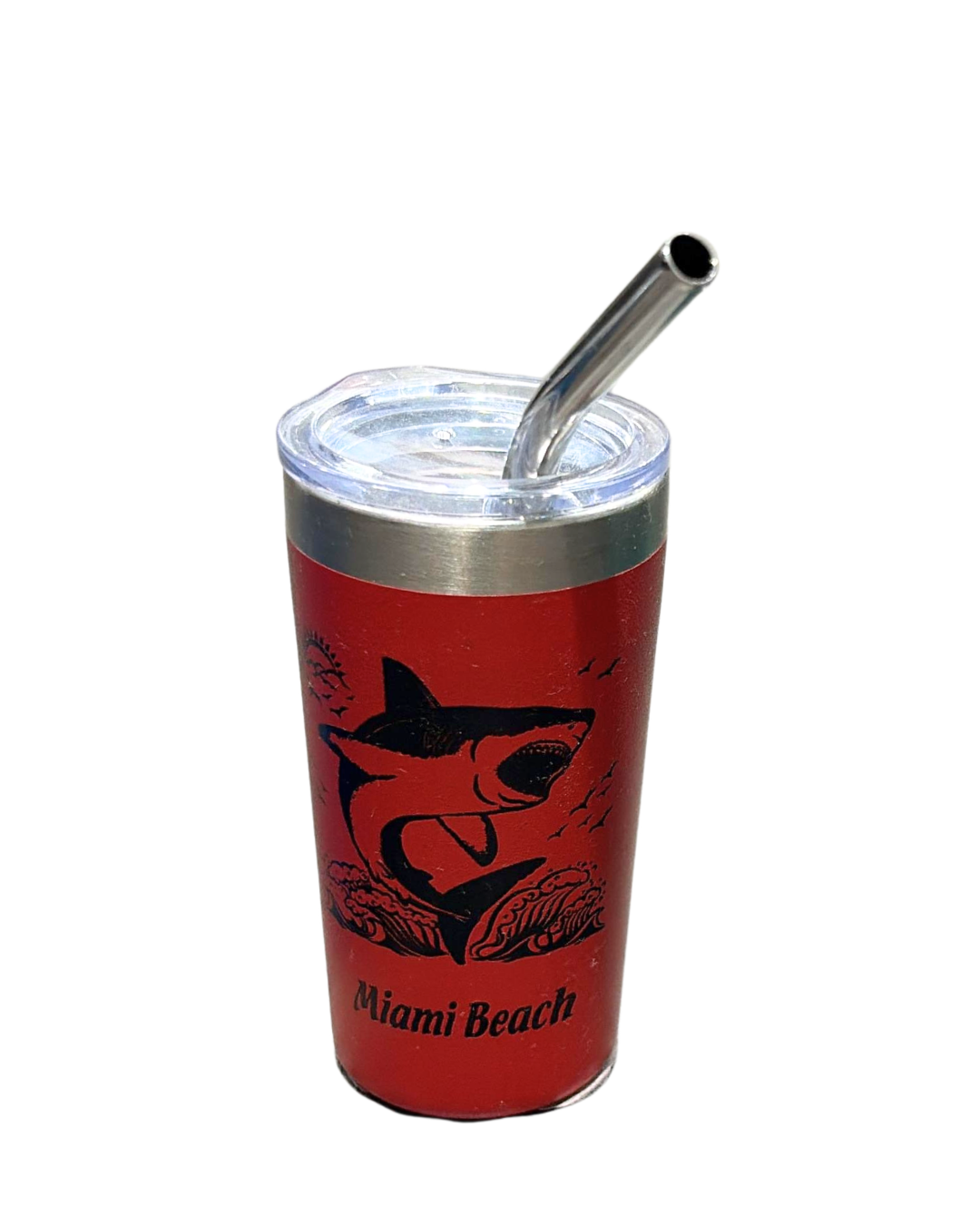 Miami Ss 3oz.Mini/Tumbler 5ast With Straw souvenirs alvinsisland.com Blue Red