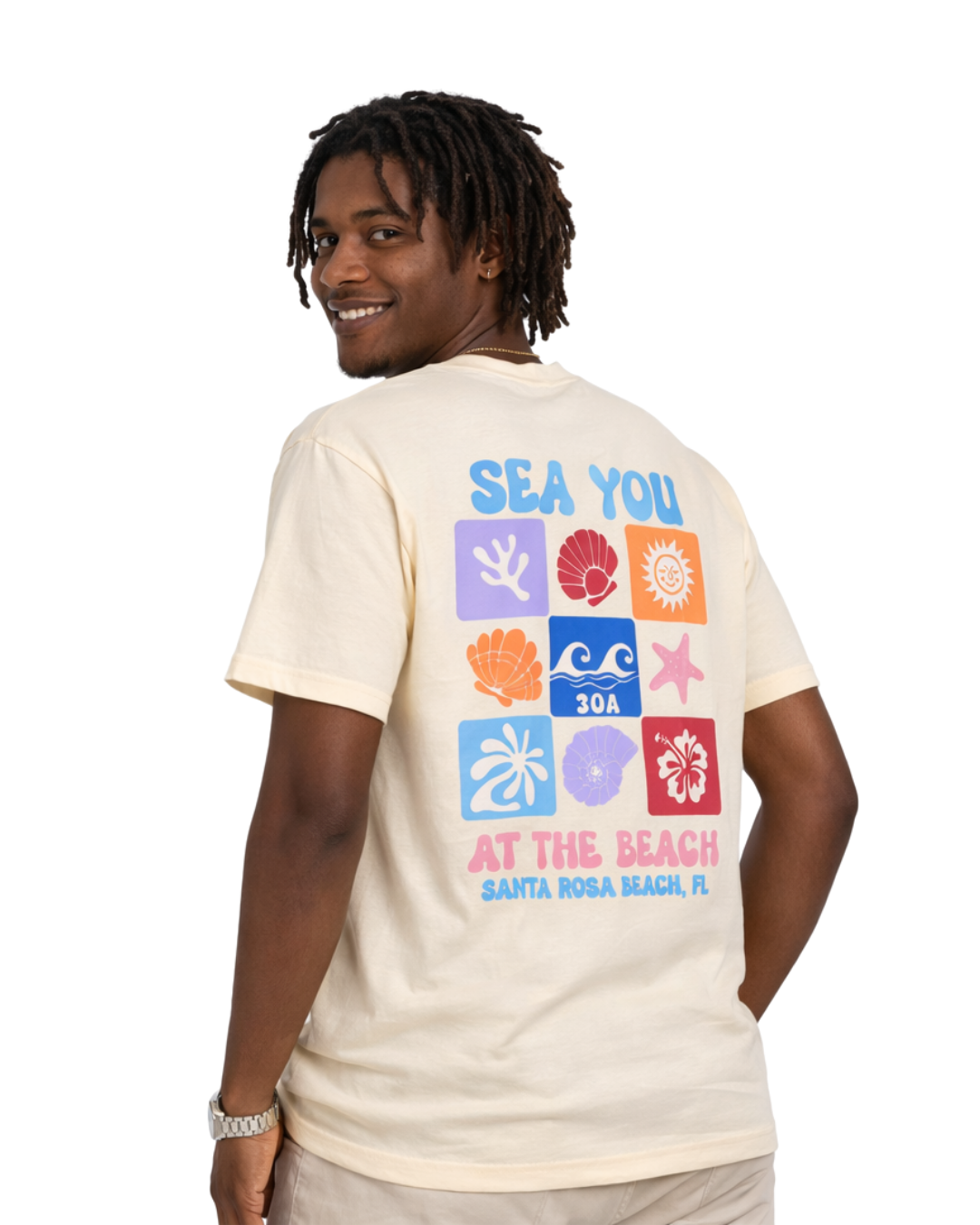 Santa Rosa Beach, Fl Sea You at The Beach Design Men’s T-Shirt