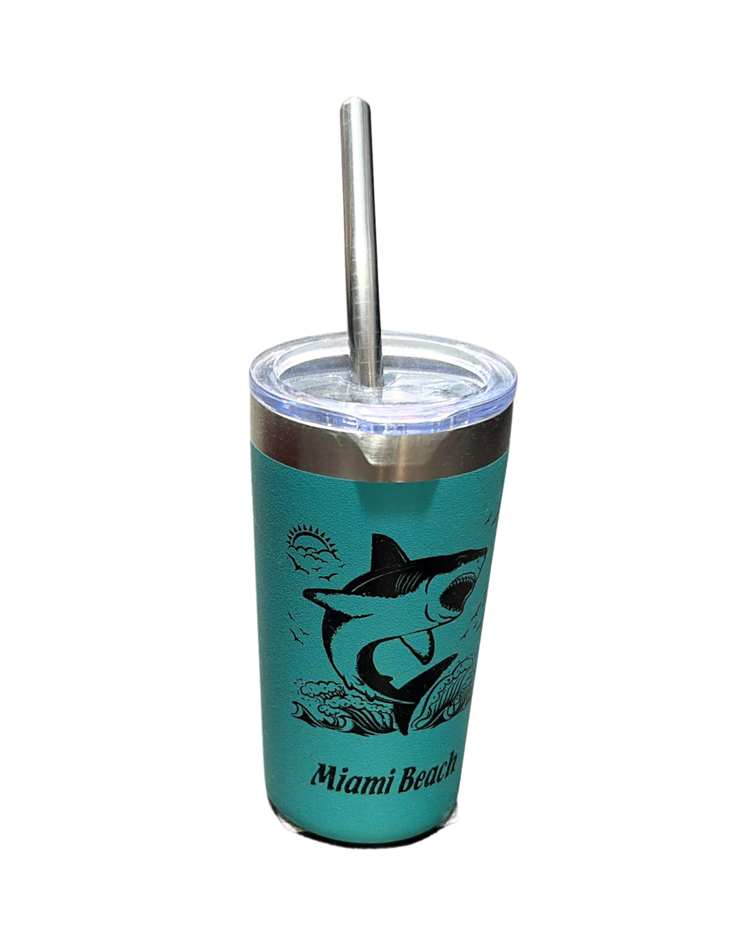Miami Ss 3oz.Mini/Tumbler 5ast With Straw souvenirs alvinsisland.com Blue Aqua
