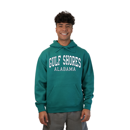 Gulf Shores Alabama Pullover Hoodie Men with Big Front Letters Design Style 252