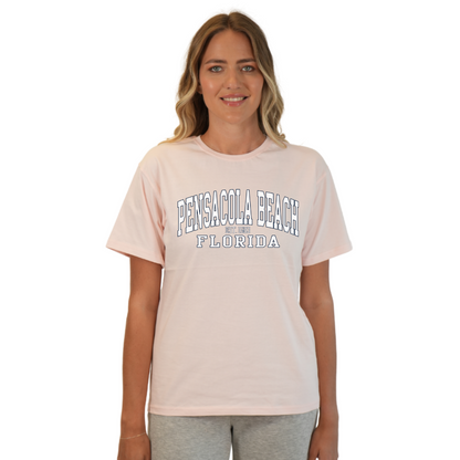 Pensacola Beach East 1683 Combed Cotton Women T-Shirt with a Front Design Style CC1000