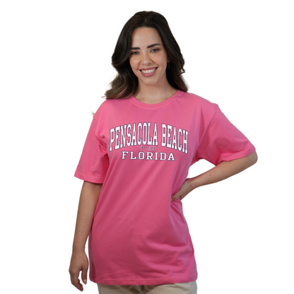 Pensacola Beach East 1683 Combed Cotton Women T-Shirt with a Front Design Style CC1000