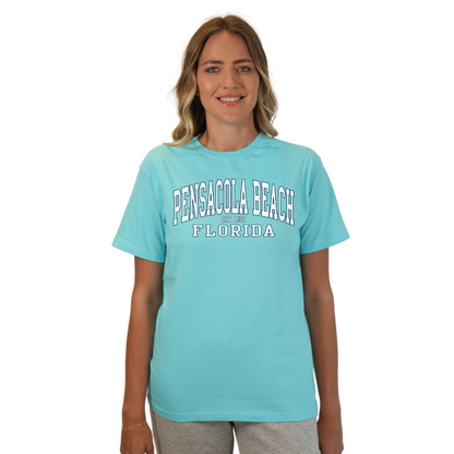 Pensacola Beach East 1683 Combed Cotton Women T-Shirt with a Front Design Style CC1000