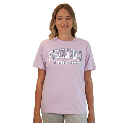 Pensacola Beach East 1683 Combed Cotton Women T-Shirt with a Front Design Style CC1000