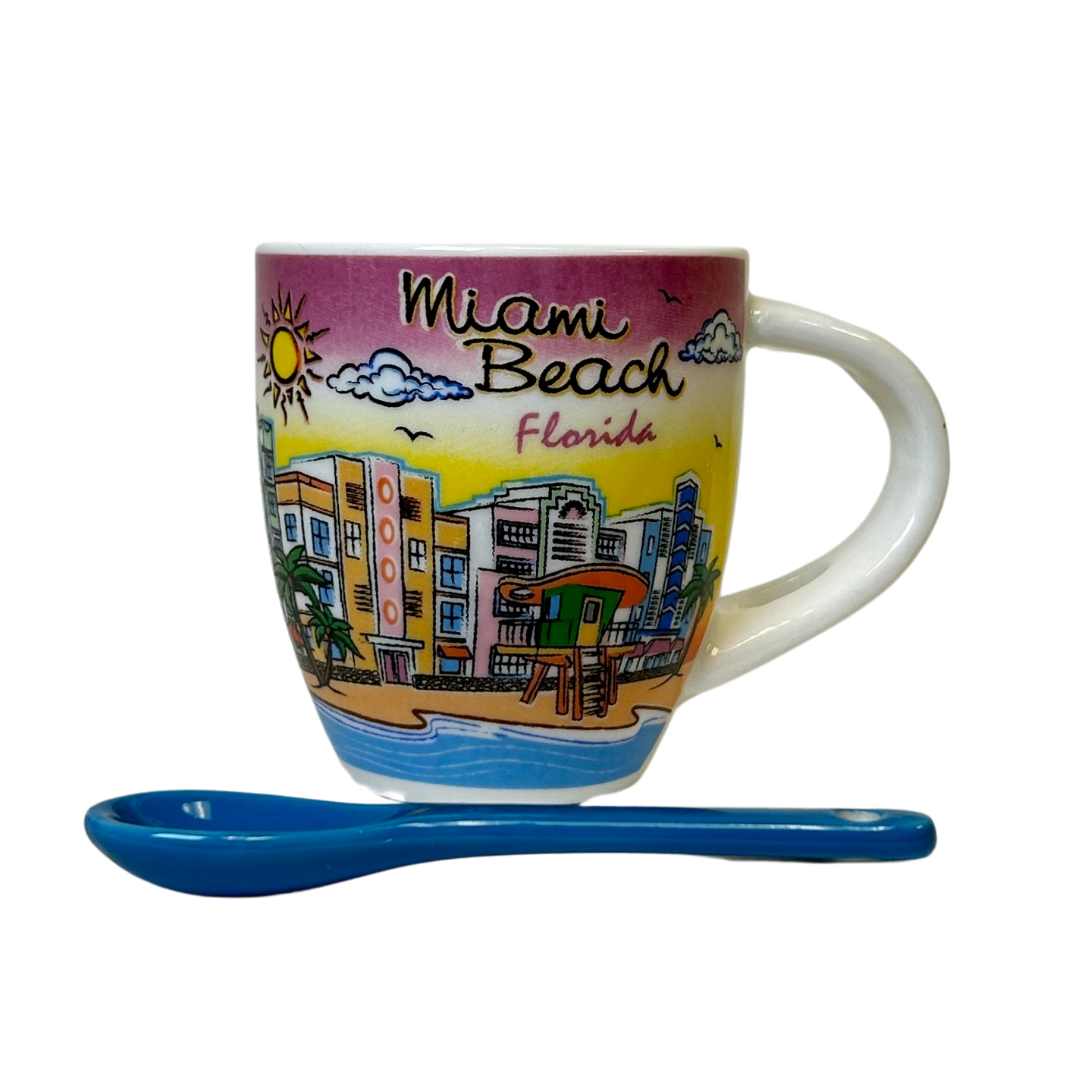 Miami Espresso Mug With Spoon