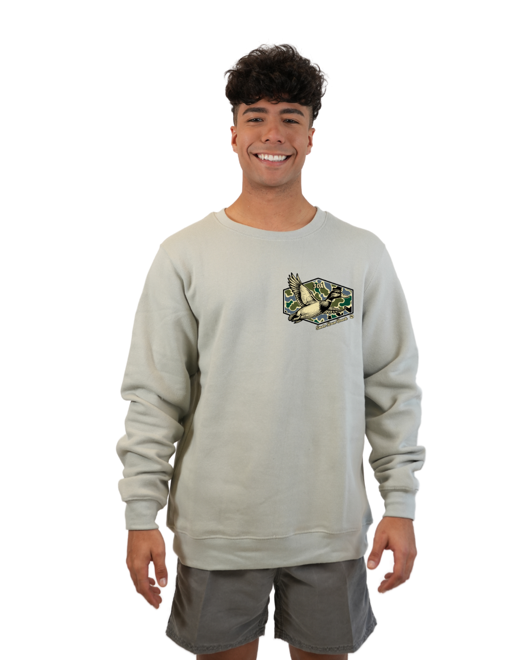 Santa Rosa Beack Duck Men Crewneck – Camouflage Edition