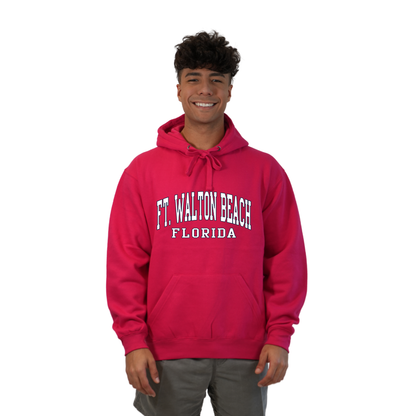 Ft. Walton Beach Pullover Hoodie Men with a City Name White design Style 252