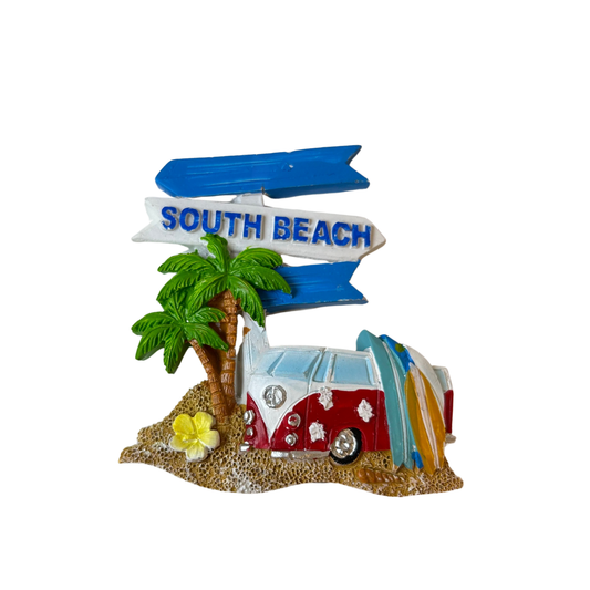 Miami Beach Combi Design Ceramic Magnet