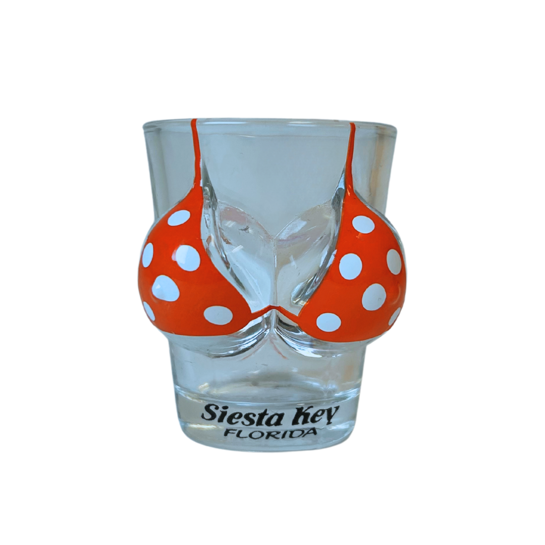 Siesta Key Bikini Bust Flamingo 3d Shot Glass