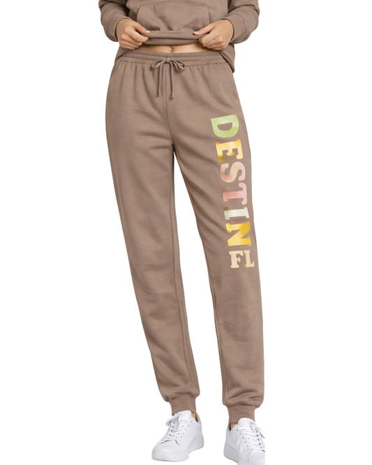 Destin Palm Tree/ Stripes Jogger -Part of a Set- Style ETP040P Clothing alvinsisland.com