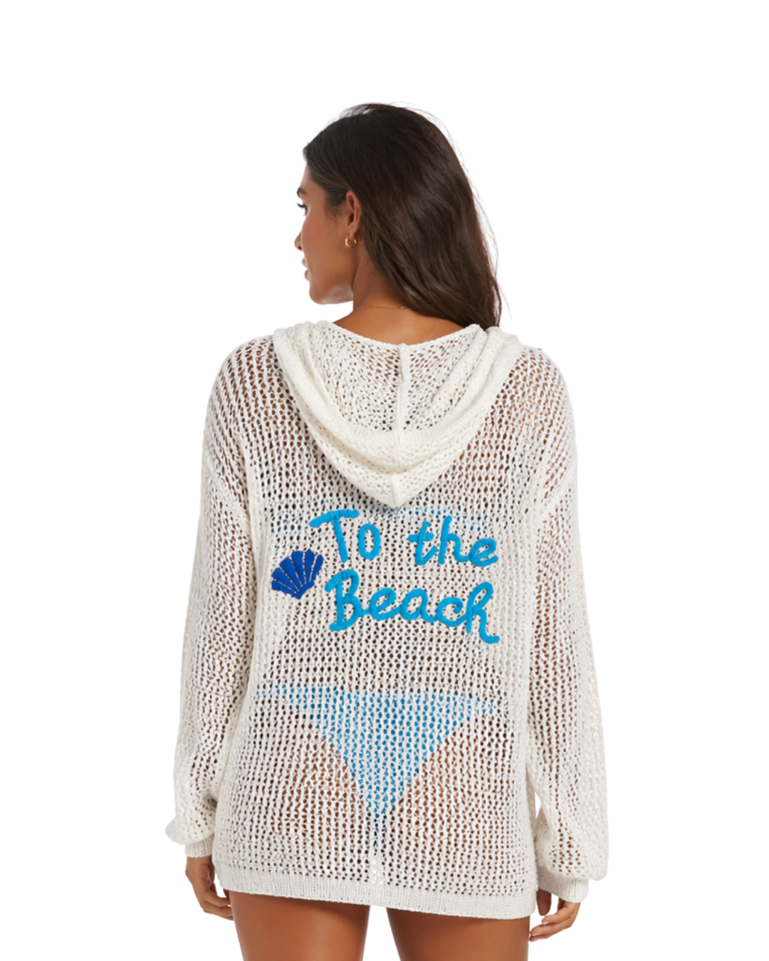 Women’s Embroidered Beach Cover-Up Hoodie COVER UP alvinsisland.com